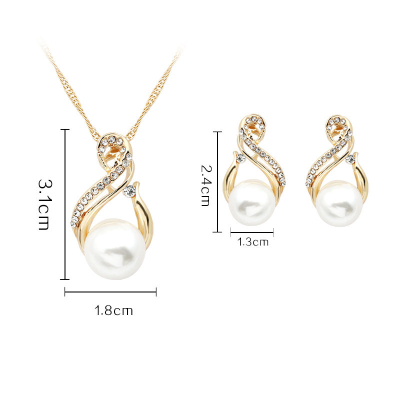 Pearl Necklace Earring set