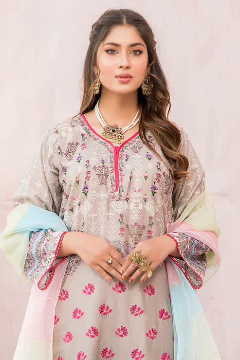 Unstitched 3 Piece - Embroidered Lawn