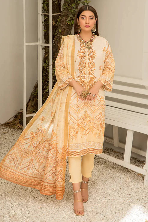 Unstitched 3 Piece - Embroidered Lawn