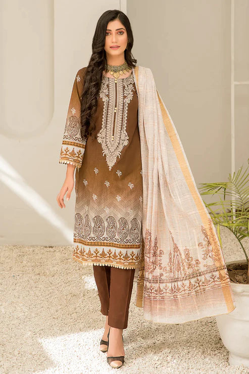 Unstitched 3 Piece - Embroidered Lawn