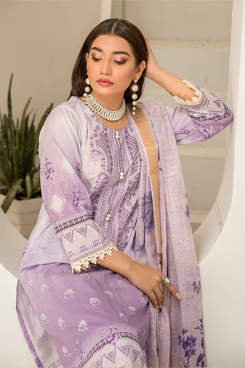 Unstitched 3 Piece - Embroidered Lawn