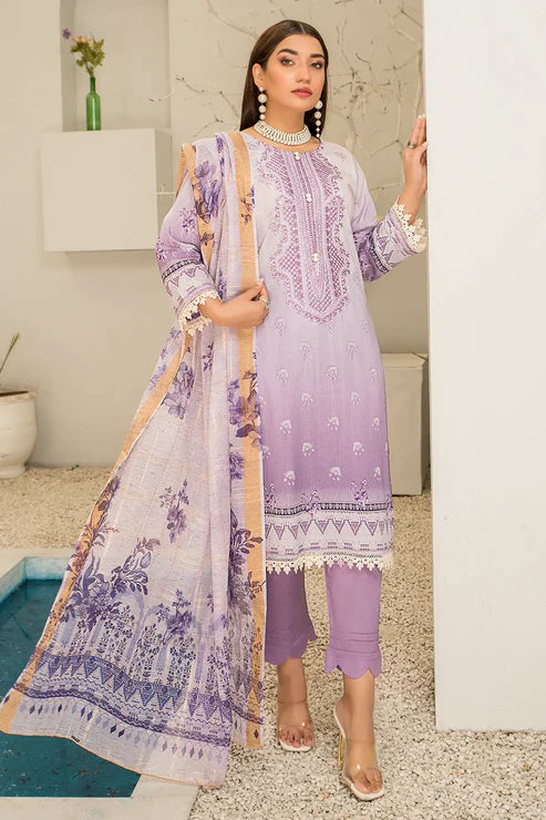 Unstitched 3 Piece - Embroidered Lawn