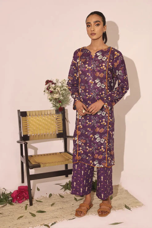 Unstitched 2 Piece - Printed Lawn Co-ord Set