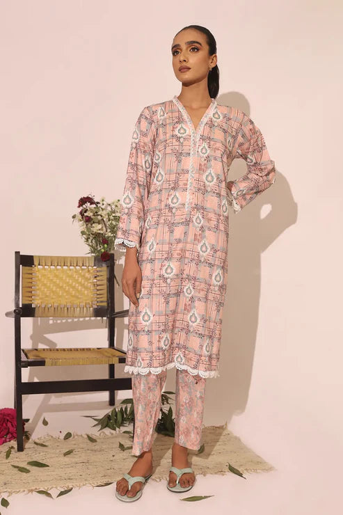 Unstitched 2 Piece - Printed Lawn Co-ord Set