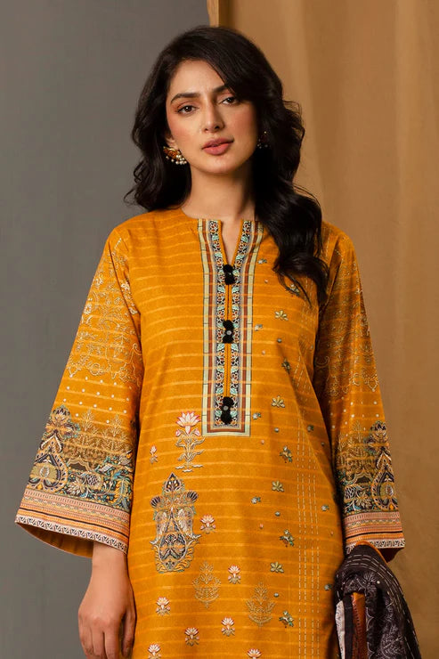 Unstitched 3 Piece - Premium Printed Khaddar