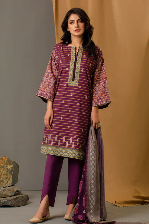 Unstitched 3 Piece - Premium Printed Khaddar