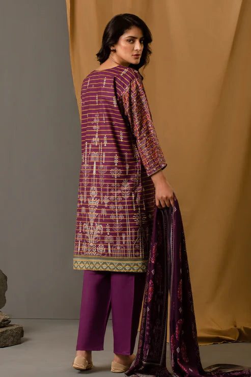 Unstitched 3 Piece - Premium Printed Khaddar