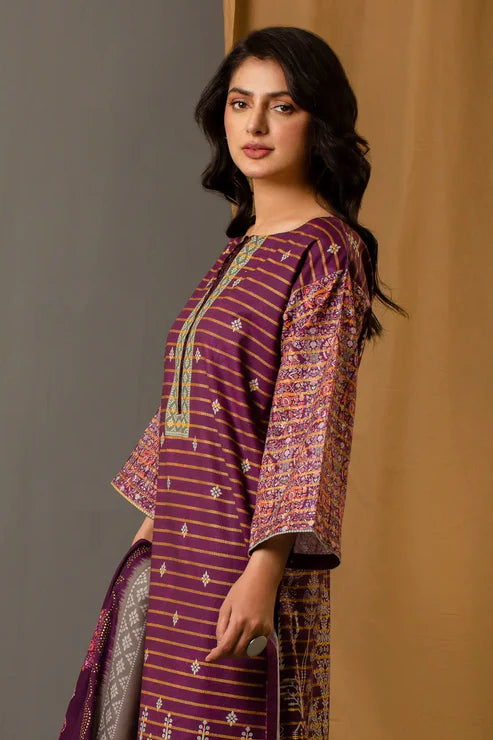 Unstitched 3 Piece - Premium Printed Khaddar