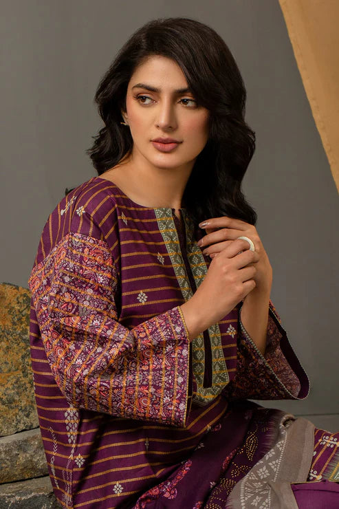 Unstitched 3 Piece - Premium Printed Khaddar