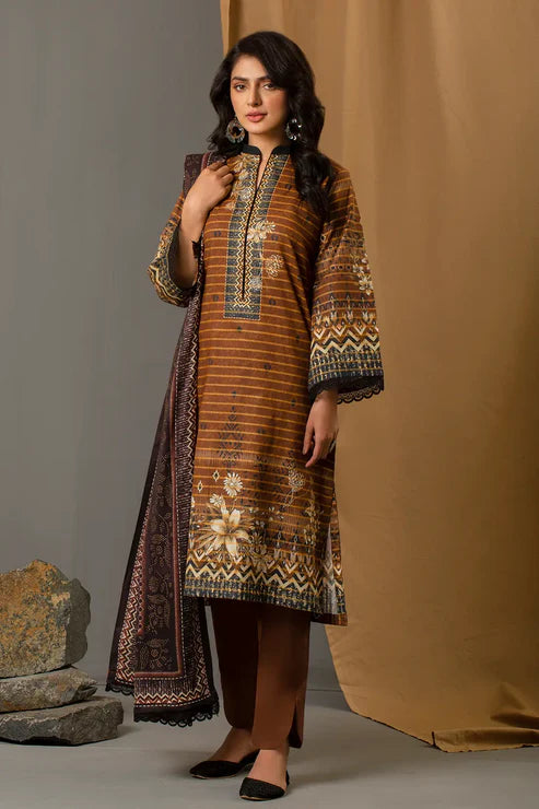 Unstitched 3 Piece - Premium Printed Khaddar