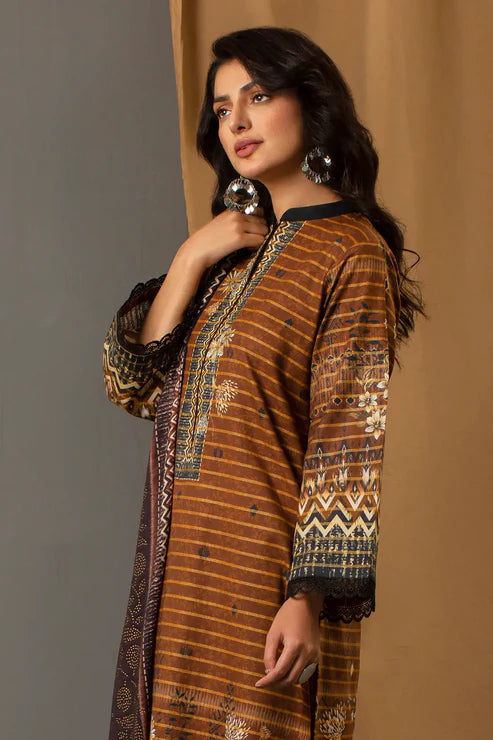 Unstitched 3 Piece - Premium Printed Khaddar