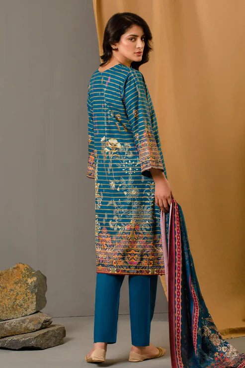 Unstitched 3 Piece - Premium Printed Khaddar