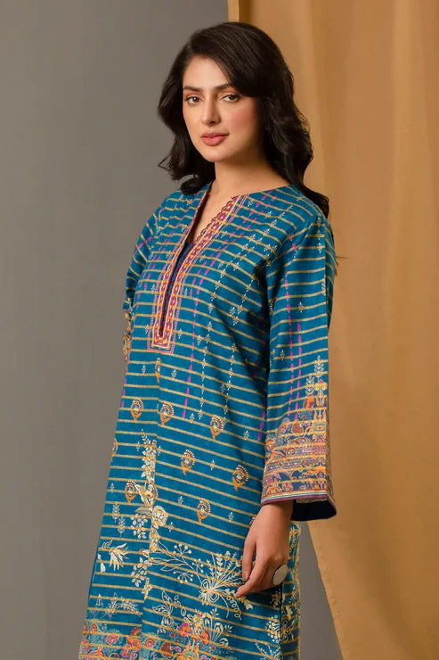 Unstitched 3 Piece - Premium Printed Khaddar