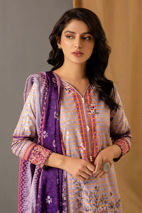 Unstitched 3 Piece - Premium Printed Khaddar