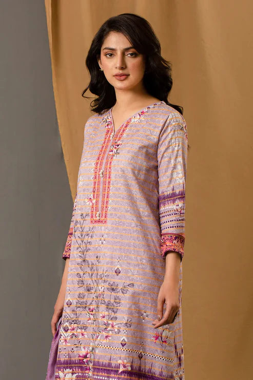 Unstitched 3 Piece - Premium Printed Khaddar