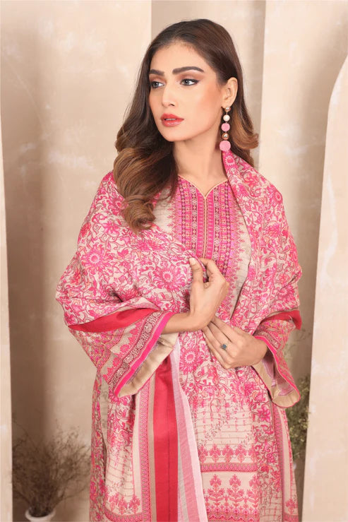 Ustitched Premium Khaddar Dress by Eva Collections