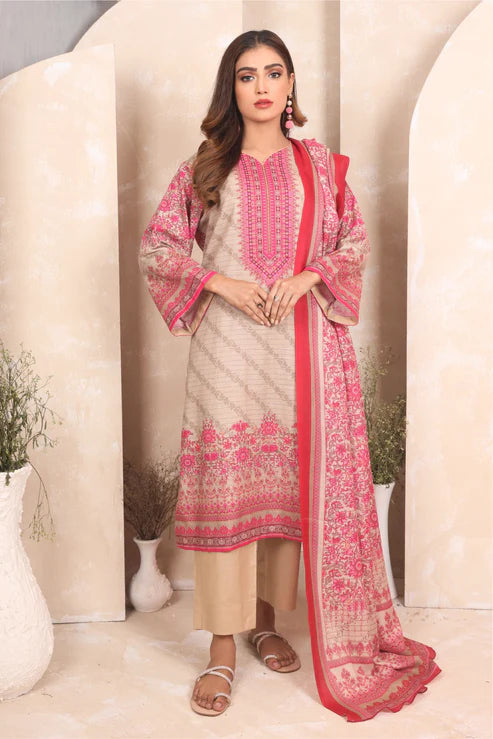 Ustitched Premium Khaddar Dress by Eva Collections