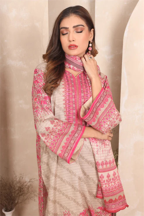 Ustitched Premium Khaddar Dress by Eva Collections