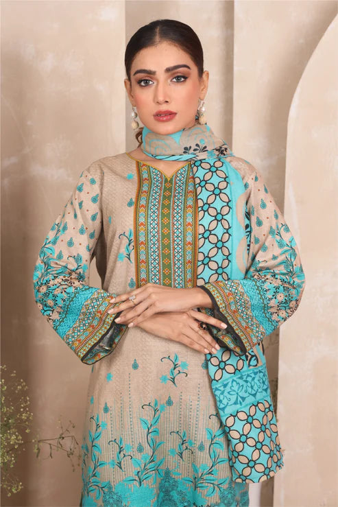 Ustitched Premium Khaddar Dress by Eva Collections