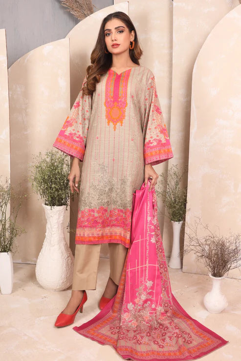 Ustitched Premium Khaddar Dress by Eva Collections