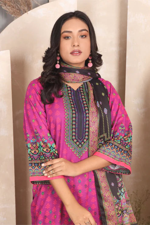 Ustitched Premium Khaddar Dress by Eva Collections