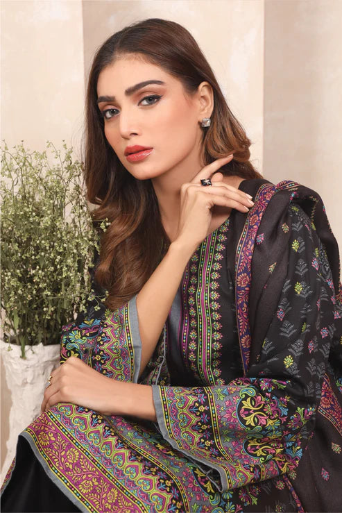 Ustitched Premium Khaddar Dress by Eva Collections