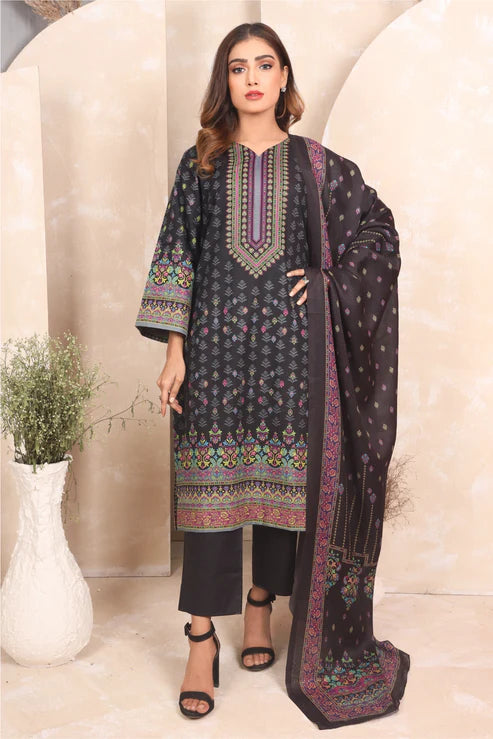 Ustitched Premium Khaddar Dress by Eva Collections