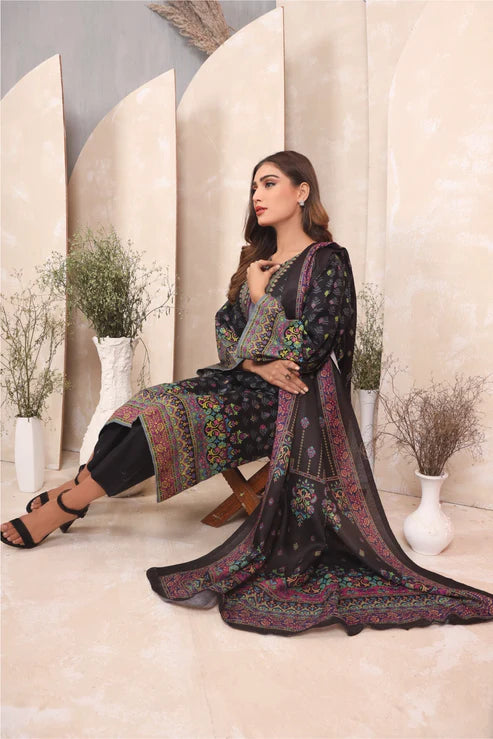 Ustitched Premium Khaddar Dress by Eva Collections