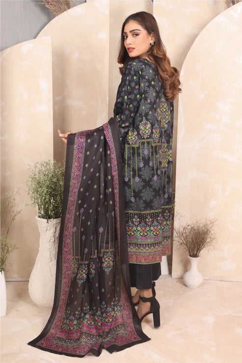 Ustitched Premium Khaddar Dress by Eva Collections