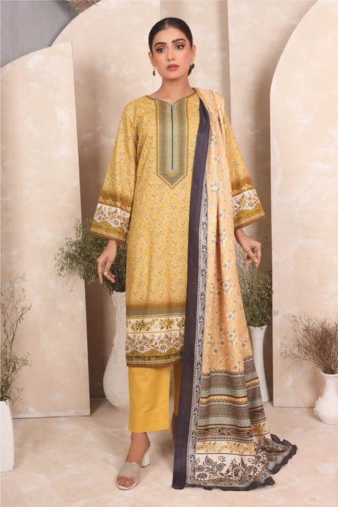 Ustitched Premium Khaddar Dress by Eva Collections