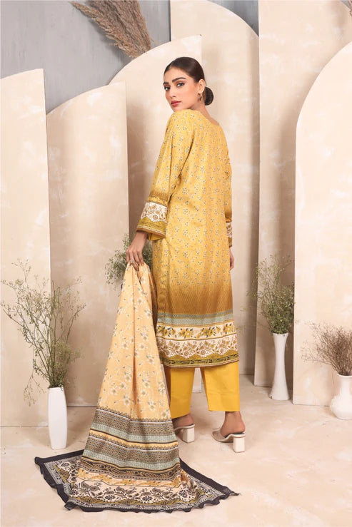 Ustitched Premium Khaddar Dress by Eva Collections