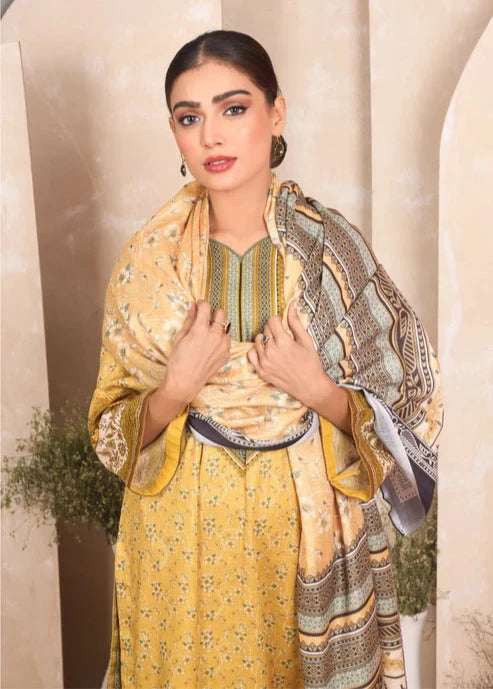 Ustitched Premium Khaddar Dress by Eva Collections