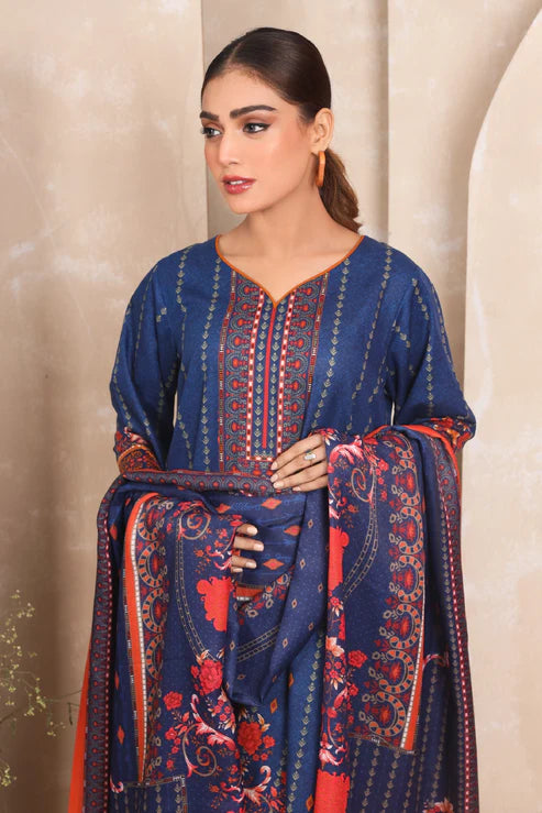 Ustitched Premium Khaddar Dress by Eva Collections