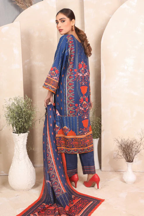 Ustitched Premium Khaddar Dress by Eva Collections