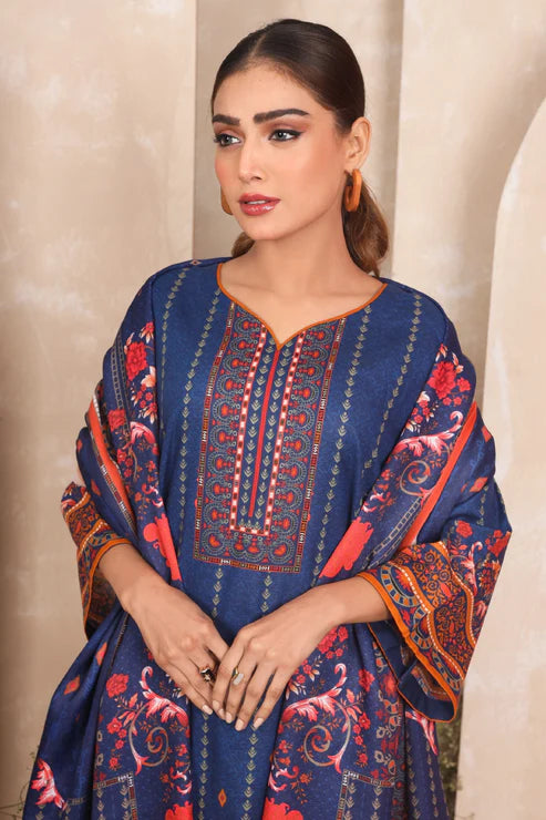 Ustitched Premium Khaddar Dress by Eva Collections