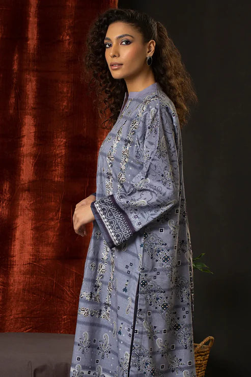 Unstitched 3 Piece – Printed Embroidered Khaddar