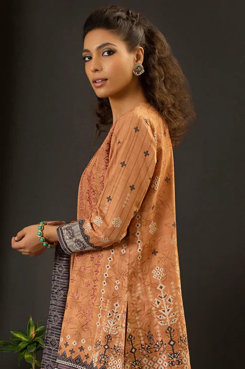 Unstitched 3 Piece – Printed Embroidered Khaddar