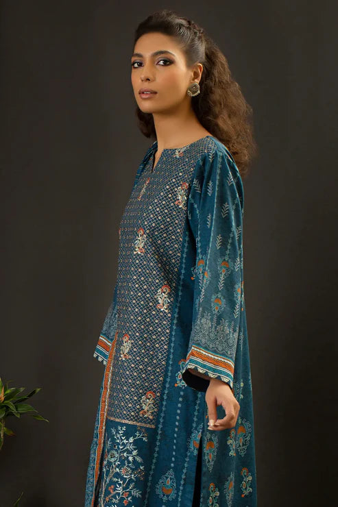 Unstitched 3 Piece – Printed Embroidered Khaddar