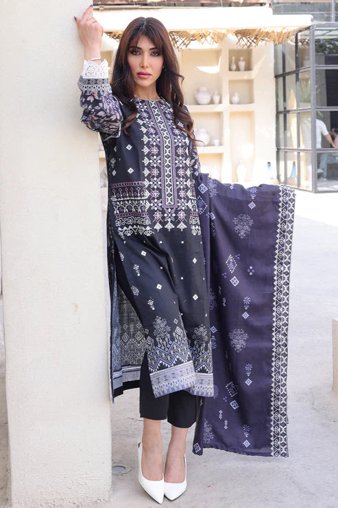 Unstitched 3 Piece - Premium Embroidered Khaddar