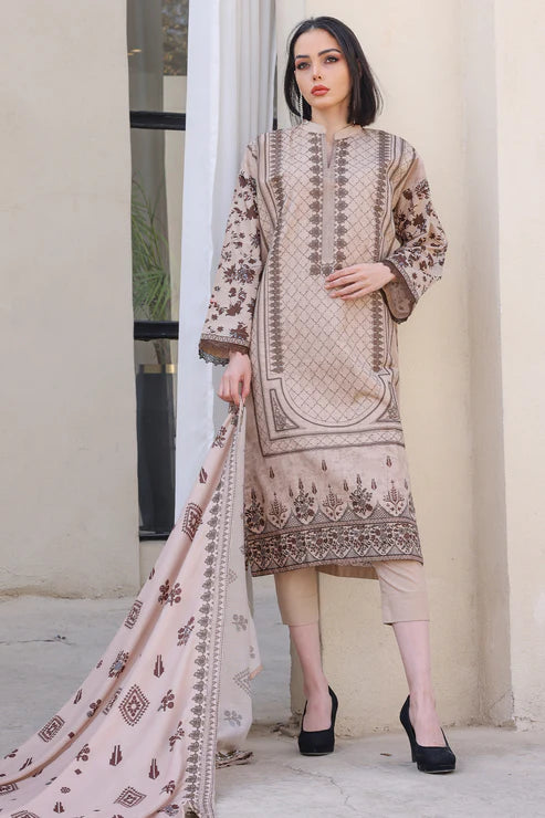 Unstitched 3 Piece - Premium Embroidered Khaddar