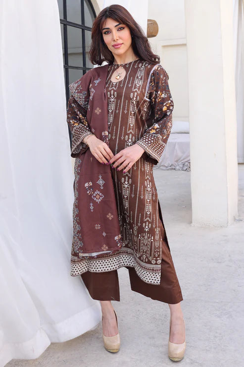 Unstitched 3 Piece - Premium Embroidered Khaddar