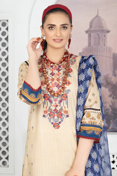 Unstitched 3 Piece - Embroidered Lawn