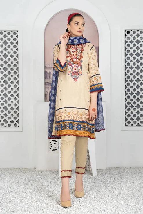 Unstitched 3 Piece - Embroidered Lawn