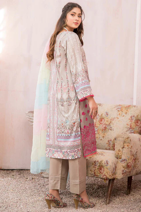 Unstitched 3 Piece - Embroidered Lawn