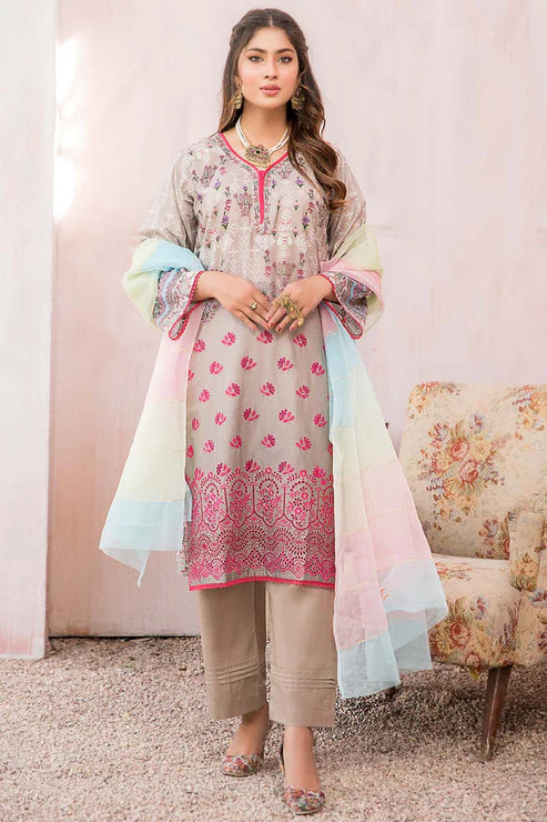 Unstitched 3 Piece - Embroidered Lawn