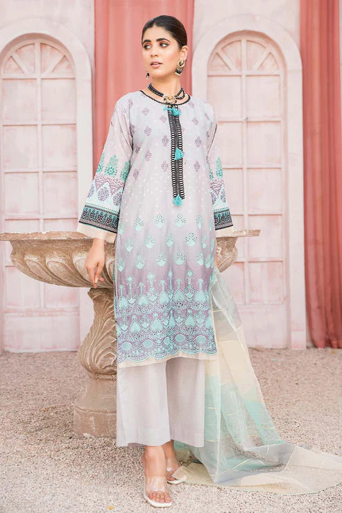 Unstitched 3 Piece - Embroidered Lawn