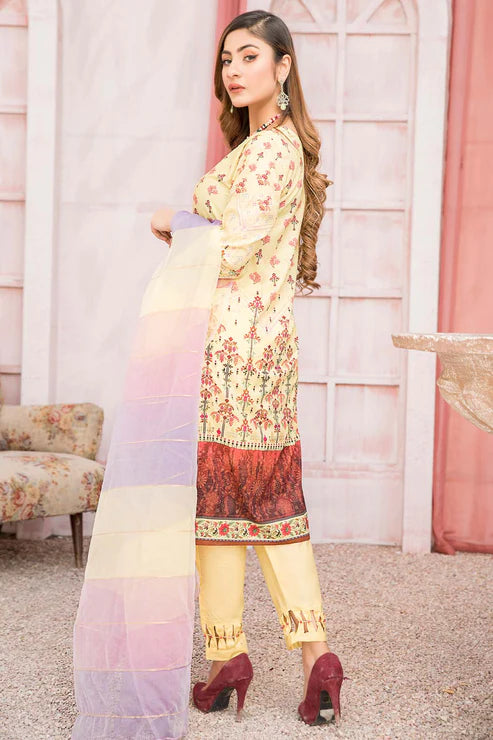 Unstitched 3 Piece - Embroidered Lawn