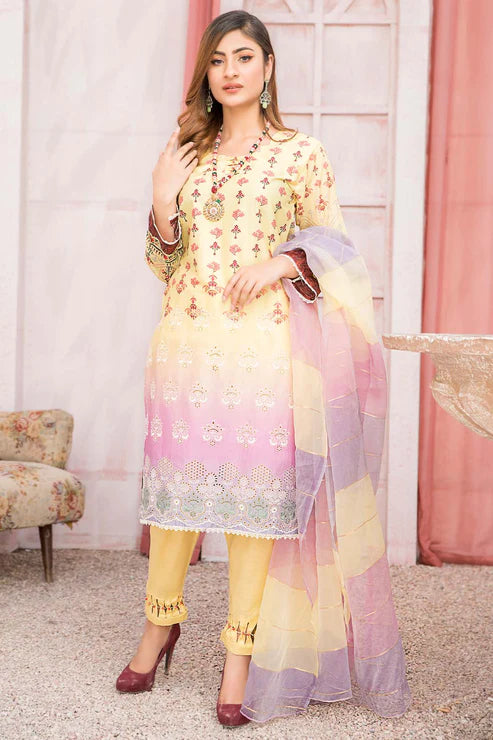 Unstitched 3 Piece - Embroidered Lawn