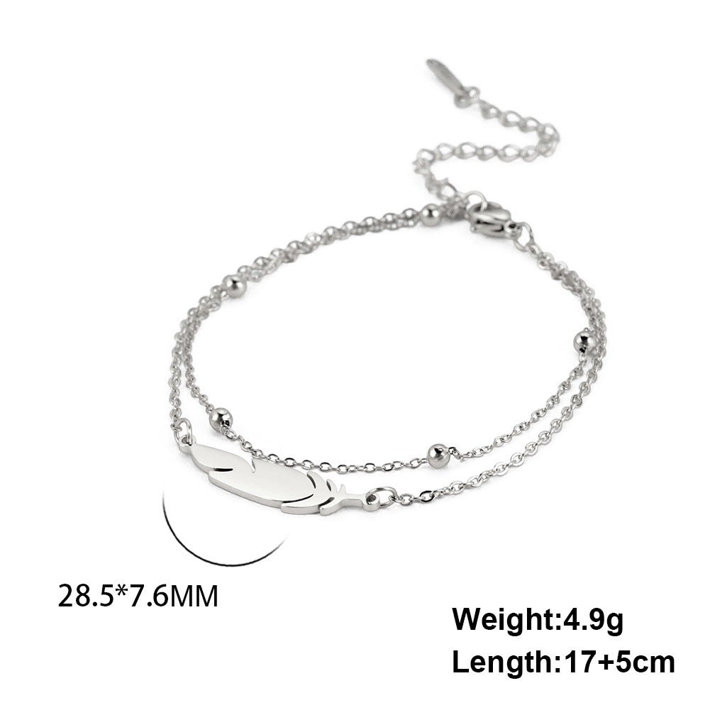 Fashion Simple Double-layer Stainless Steel Bracelet