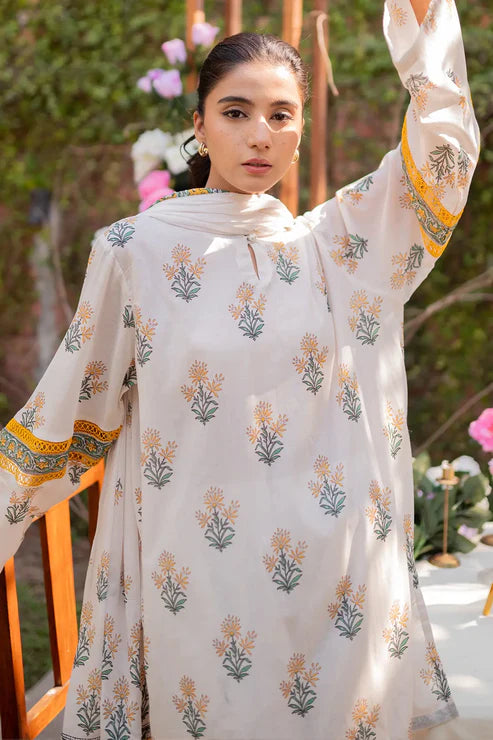 Unstitched 3 Piece - Digitally Printed Lawn